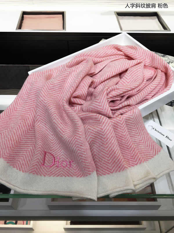 Top Quality Brand Fake Dior Scarf Women Winter Cashmere Thick Autumn Warm Shawls 47